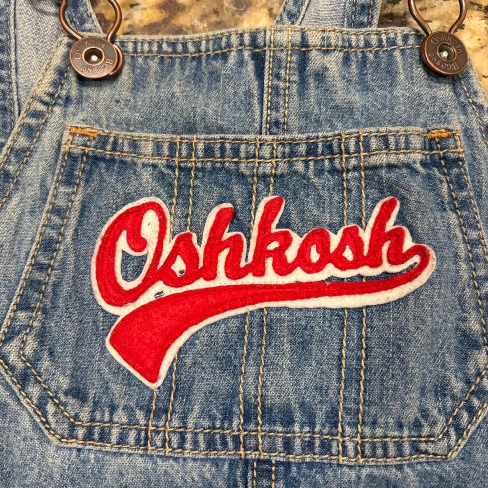 OshKosh Bgosh Toddler Boys Denim Overalls Blue Size 4T Bib Overalls v